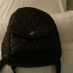 NWOT Betsey Johnson Heart BLACK Backpack